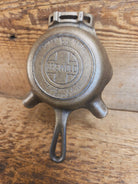 Collectible Griswold 570 Ashtray / Spoon Rest. Small Novelty cast iron skillet (nickel finish) for display or stove!