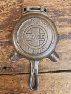 Collectible Griswold 570 Ashtray / Spoon Rest. Small Novelty cast iron skillet (nickel finish) for display or stove!