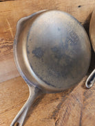 TWO skillets in one! 1920’s Era Wagner Combo Cooker 1401/1401. Nickel Outside Black Iron Inside - Skillet