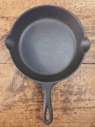 1910’s very early Lodge #6 Cast Iron Skillet with Single Notch and Raised S at 6 O’clock position - Skillet