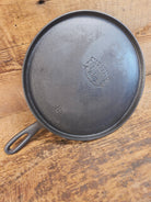 Favorite Piqua Ware #8 Round Cast Iron Griddle with Smiley Logo 8 - Griddle