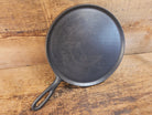 Favorite Piqua Ware #8 Round Cast Iron Griddle with Smiley Logo 8 - Griddle