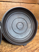 WOW! Hard to find 1930’s Hammered finish Griswold No. 8 DEEP CHICKEN FRYER Cast Iron Skillet 2028 w/ hinged lid 2098