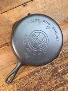 Griswold #7 Skillet with Large Block Logo and Smooth Bottom 701 D later handle - Skillet