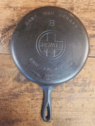 1930’s Griswold #8 Cast Iron Skillet with Large Block Logo 704 B - Skillet