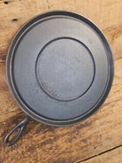 Super unique and gorgeous!! #740 Griswold #10 Round handled griddle with SLANT logo and NO Circles! Very different