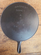 HTF HUGE and Gorgeous! Early 1900’s Wagner ’Arc Straight’ logo #12 Cast Iron Skillet - Skillet