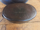 A bread maker’s dream. Very Hard to Find Wagner Stylized Logo Oval Roaster with Turtle Top sawtooth drip lid - Dutch