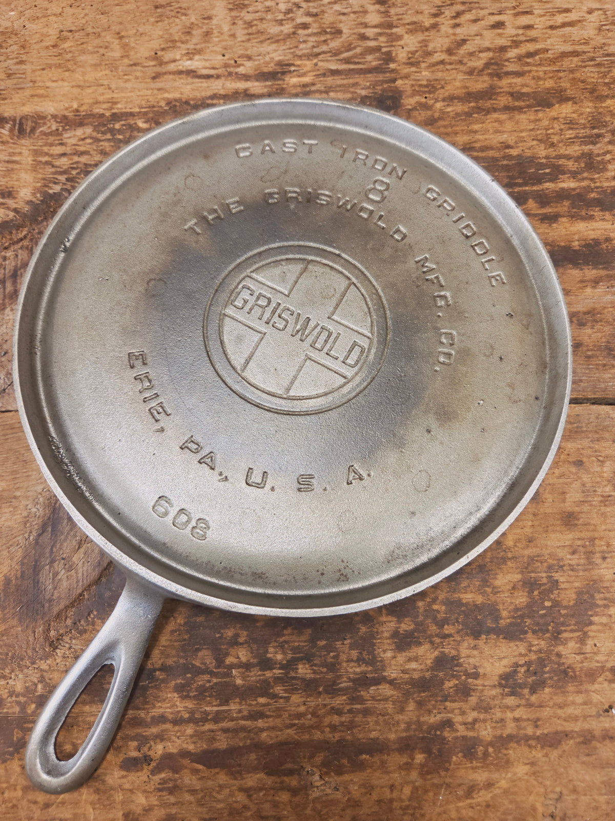 1920’s Griswold #8 Round Griddle with Chrome Finish 608 - Griddle