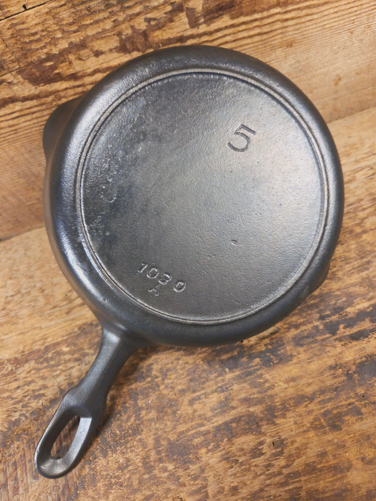 Beautiful! Iron Mountain by Griswold #5 Skillet with Heat Ring 1030 A - Skillet