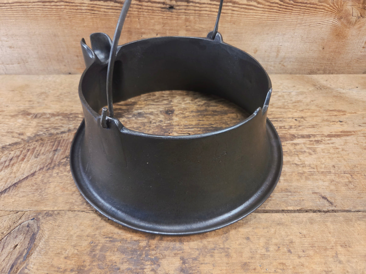 For the eclectic enthusiast!! 1930’s Era Wagner Tall Base Waffle Iron with Nickel Finish Paddles! Really cool patina!