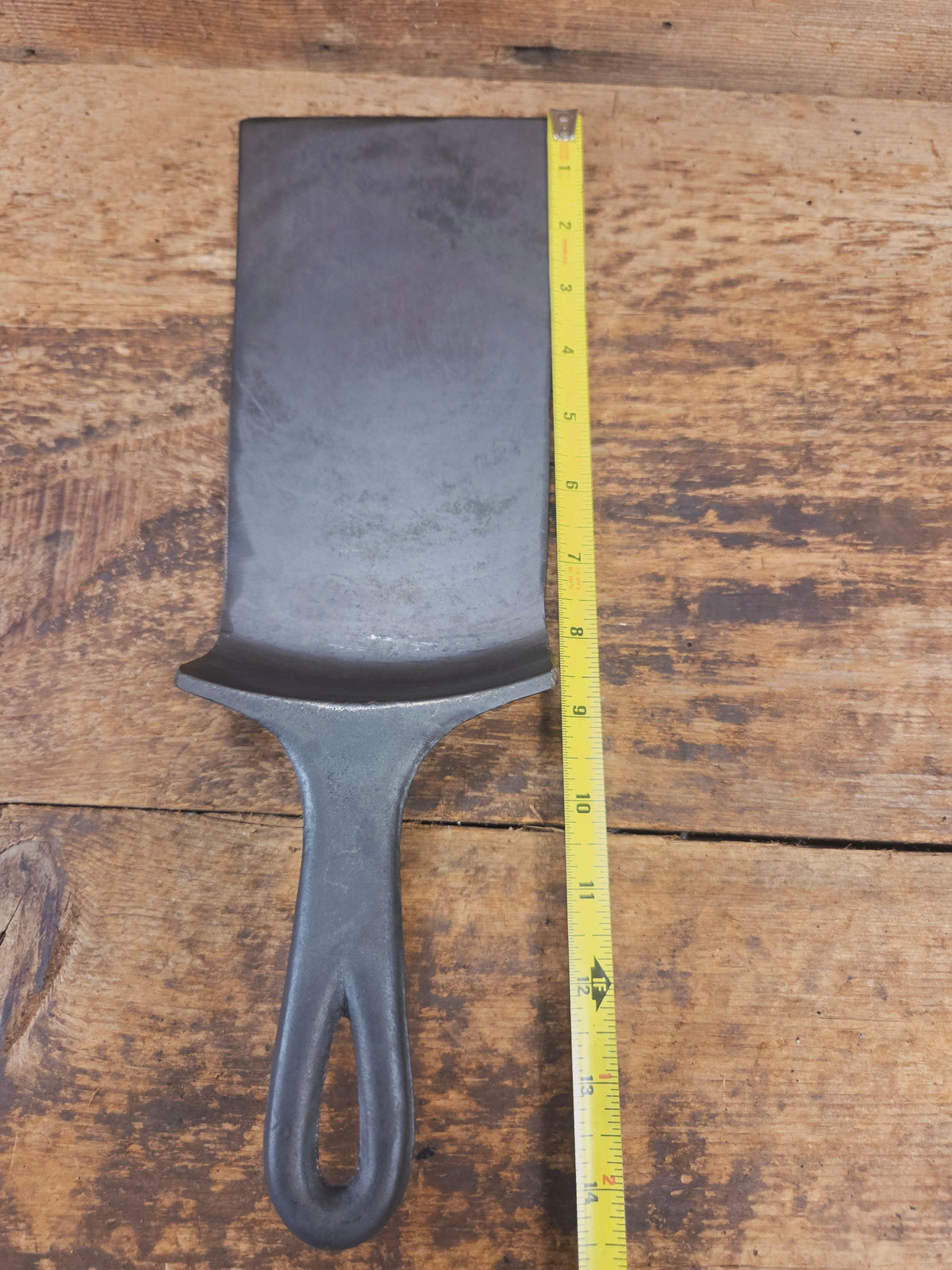 Custom made Birmingham S&R Cast Iron Skillet Spatula. Reclaimed from an early Hand Scribed BSR Red Mountain #9 cast