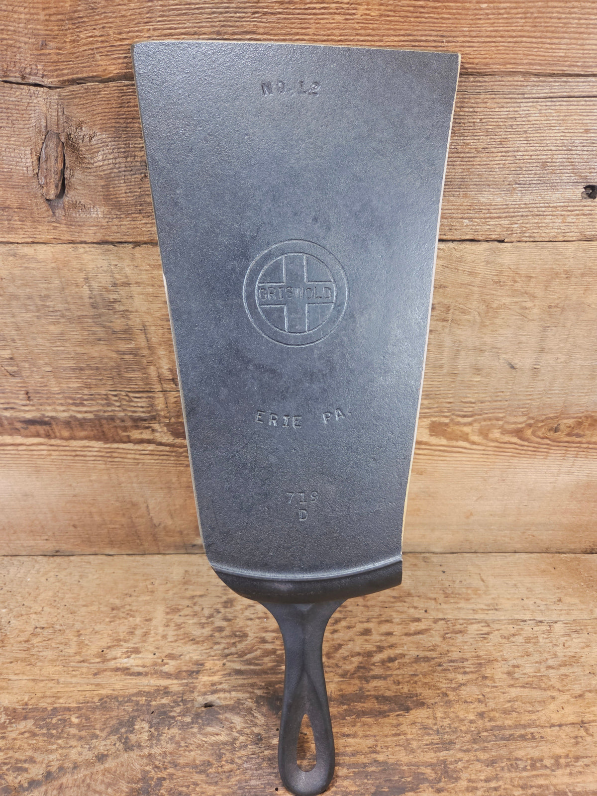 Huge Repurposed Griswold Small Block #12 cast iron spatula. One of a kind and ready to grill! SC24 - Spatula