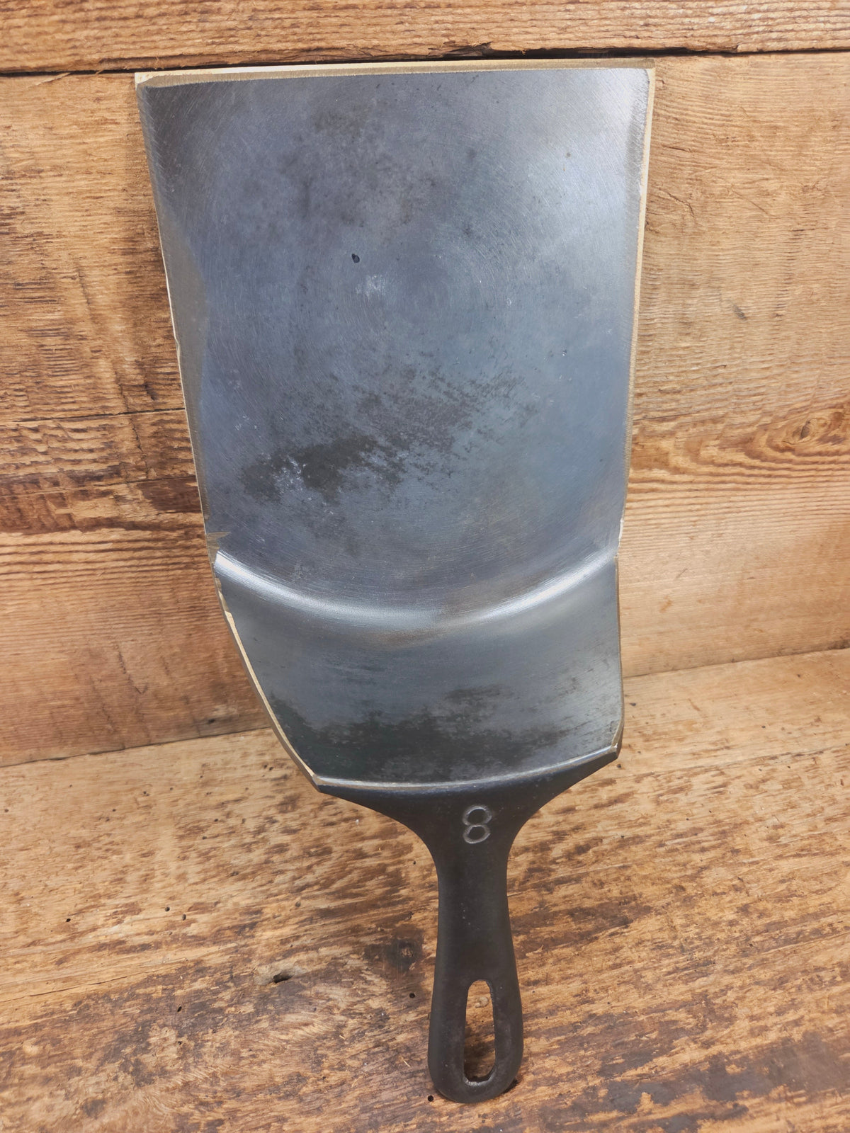 The BURGER Flipper! Custom Repurposed Spatula. Made from a Wagner #8 DEEP Chicken Fryer. Awesome for the home griller!