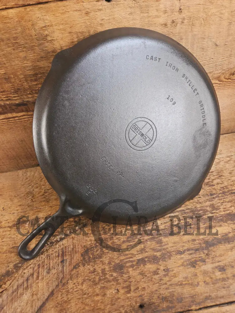 1930’s #9 Griswold Small Block Skillet Griddle (#109) #202. We use ours daily for grilled cheese omelets and more!