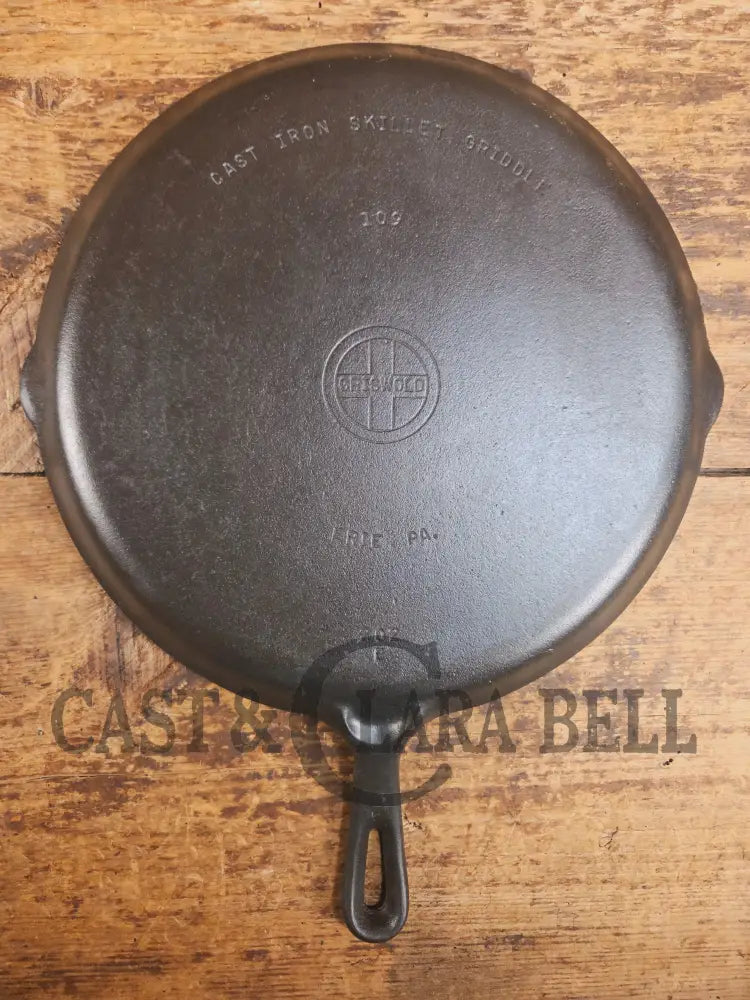 1930’s #9 Griswold Small Block Skillet Griddle (#109) #202. We use ours daily for grilled cheese omelets and more!