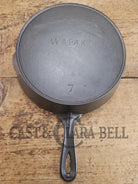 A beauty!! Early 1900’s Wapak straight logo #7. 8 Makers Mark. Cast Iron Skillet with Heat Ring Skillet