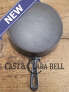 A beauty!! Early 1900’s Wapak straight logo #7. 8 Makers Mark. Cast Iron Skillet with Heat Ring Skillet
