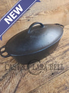 A bread maker’s dream. Very Hard to Find Wagner Stylized Logo Oval Roaster with Turtle Top sawtooth drip lid - Dutch