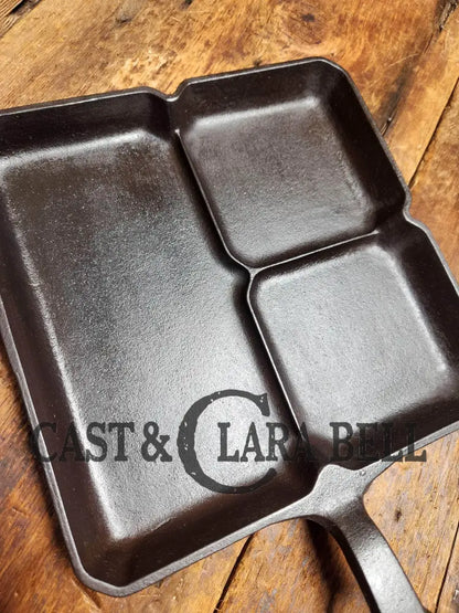 A Customer Favorite! Unique Griswold Cast Iron Colonial Breakfast Skillet! Skillet