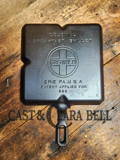 A Customer Favorite! Unique Griswold Cast Iron Colonial Breakfast Skillet! Skillet