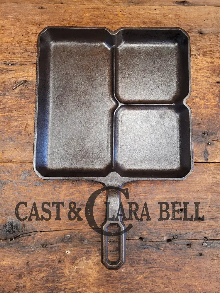 A Customer Favorite! Unique Griswold Cast Iron Colonial Breakfast Skillet! P/N 666 Skillet