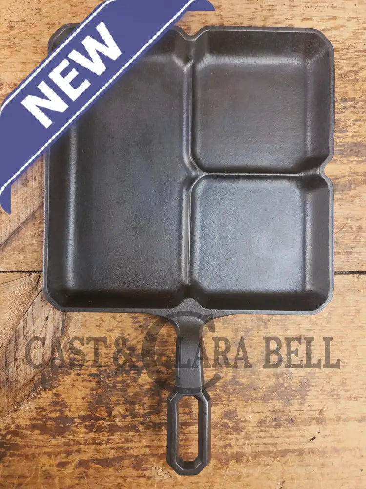 A customer favorite! Unique Griswold Cast Iron Colonial Breakfast Skillet! P/N 666 D. Great for bacon and eggs! Skillet