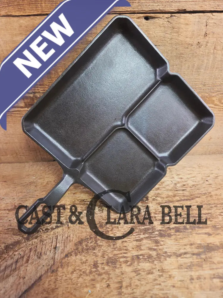 A customer favorite! Unique Griswold Cast Iron Colonial Breakfast Skillet! P/N 666 C. Great for bacon and eggs! Skillet