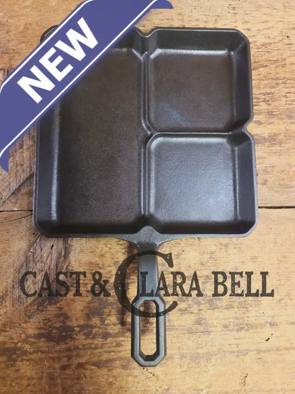 A customer favorite! Unique Griswold Cast Iron Colonial Breakfast Skillet! P/N 666 C. Great for bacon and eggs! Skillet