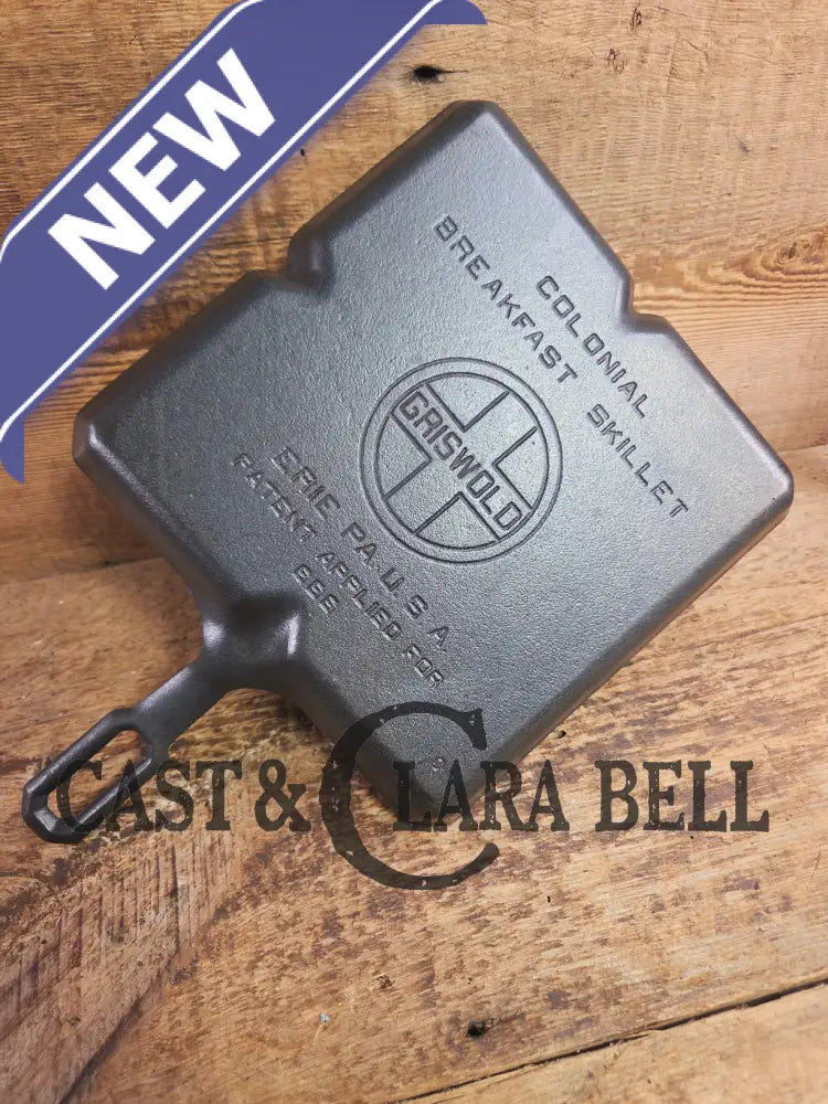A customer favorite! Unique Griswold Cast Iron Colonial Breakfast Skillet! P/N 666 C. Great for bacon and eggs! Skillet