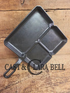 A customer favorite! Unique Griswold Cast Iron Colonial Breakfast Skillet! P/N 666 C. Great for bacon and eggs! Skillet