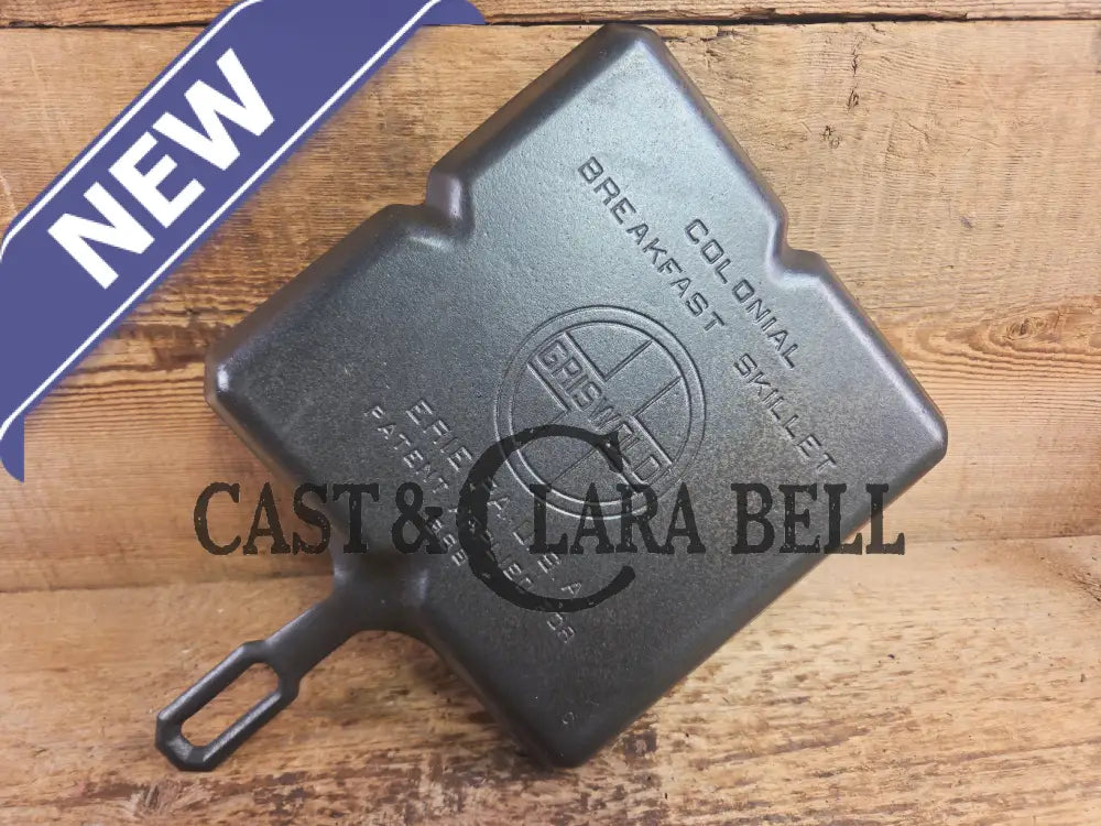A customer favorite! Unique Griswold Cast Iron Colonial Breakfast Skillet! P/N 666 C. Great for bacon and eggs! Skillet