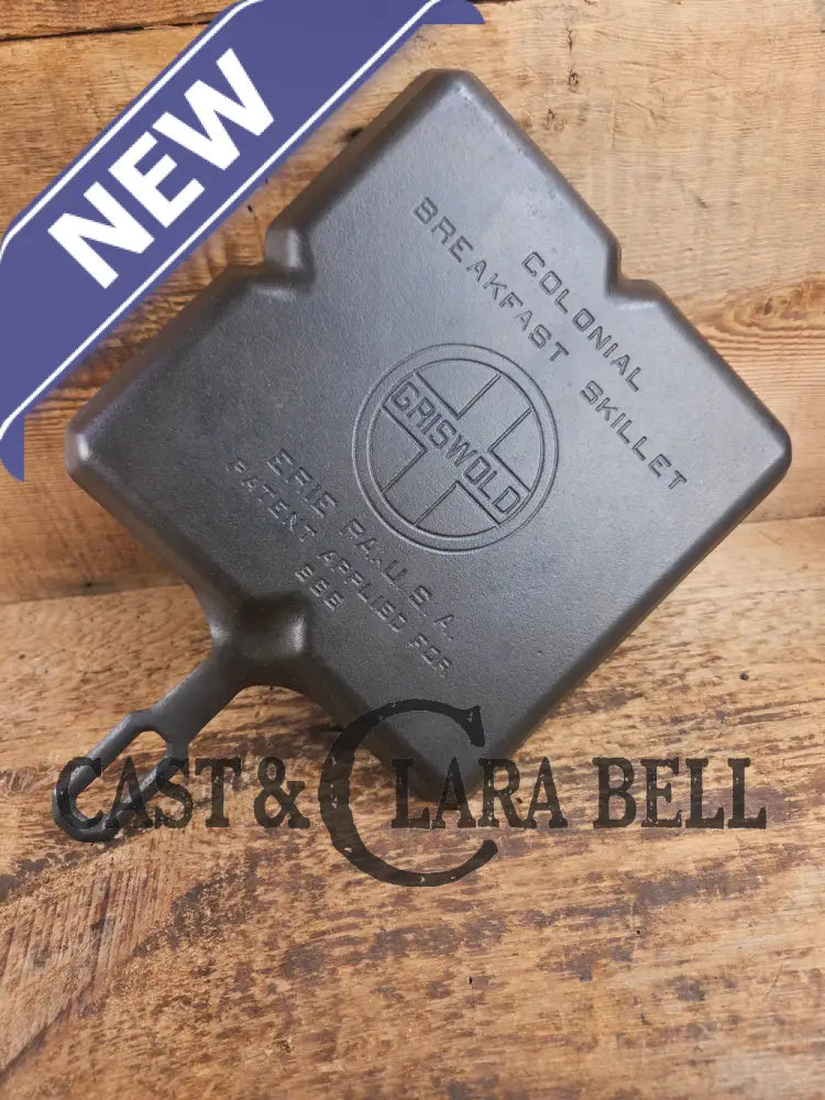 A customer favorite! Unique Griswold Cast Iron Colonial Breakfast Skillet! P/N 666 D. Great for bacon and eggs! Skillet
