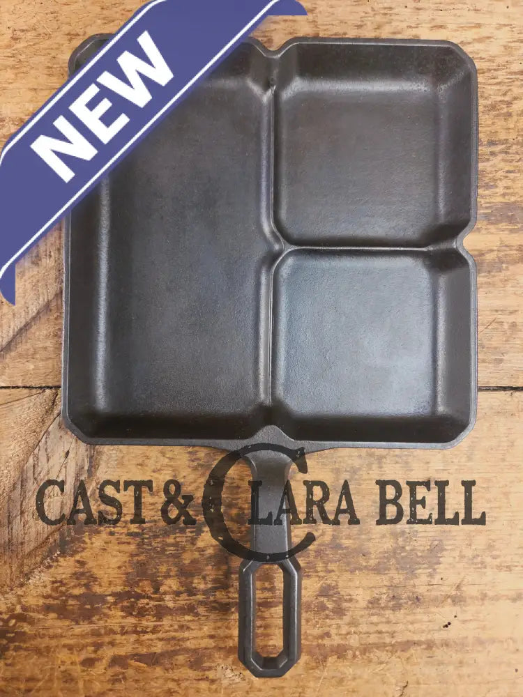 A customer favorite! Unique Griswold Cast Iron Colonial Breakfast Skillet! P/N 666 D. Great for bacon and eggs! Skillet