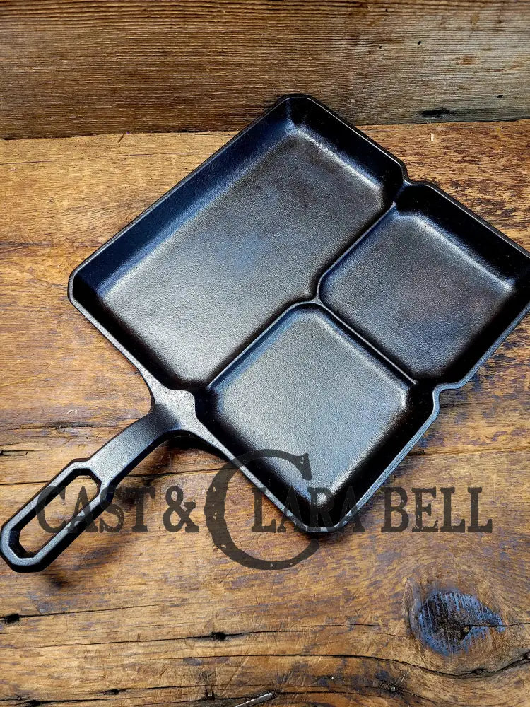 A Customer Favorite! Unique Griswold Cast Iron Colonial Breakfast Skillet! P/N 666. Great For Bacon