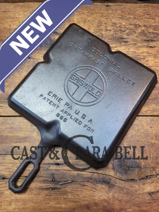 A Customer Favorite! Unique Griswold Cast Iron Colonial Breakfast Skillet! P/N 666. Great For Bacon