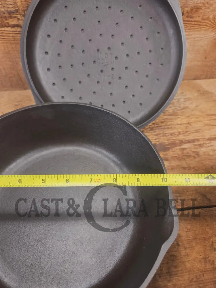 A Southern Classic! Matching BSR #7 Century Series cast iron Chicken Fryer AND Lid! Great for fried chicken or soups!