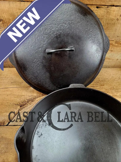 A Unique Combo #12 Large Block Griswold Cast Iron Skillet Lid SET! Priced to Sell Read Description. Needs a good home!