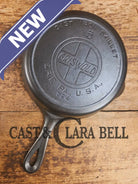 Absolute stunner. 1907-1912 Griswold ’Erie PA USA’ #5 Skillet with Slant Logo and Heat Ring 724 Skillet