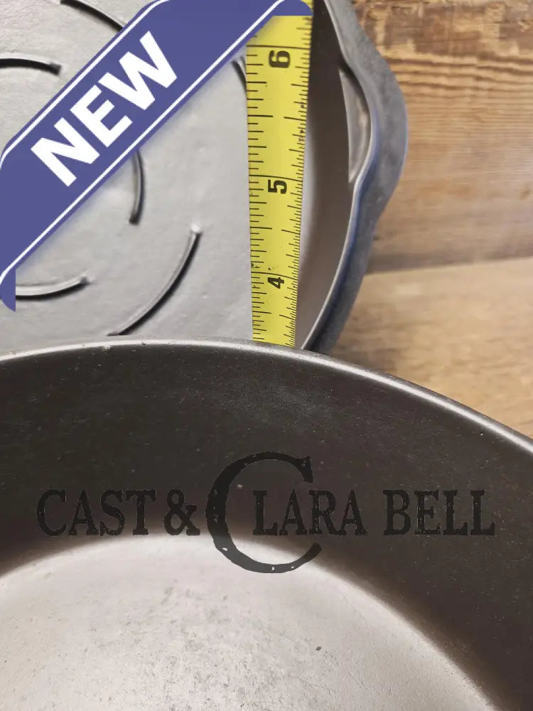 Absolutely gorgeous. 1930’s Griswold’s Iron Mountain #8 Chicken Pan with Matching Lid Deep Skillet 1034/1035. Amazing