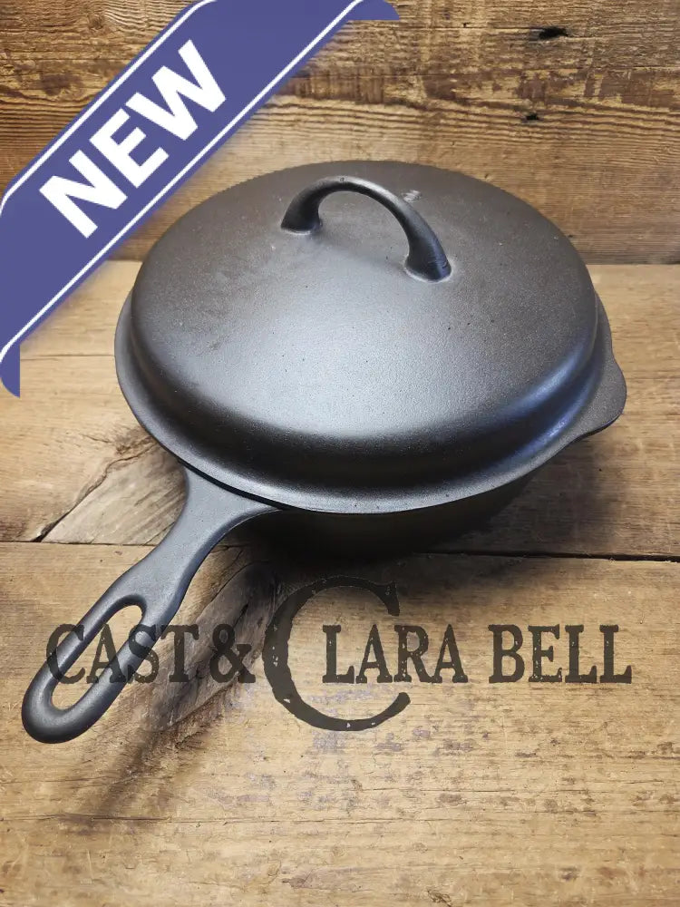 Absolutely gorgeous. 1930’s Griswold’s Iron Mountain #8 Chicken Pan with Matching Lid Deep Skillet 1034/1035. Amazing