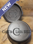 Absolutely gorgeous. 1930’s Griswold’s Iron Mountain #8 Chicken Pan with Matching Lid Deep Skillet 1034/1035. Amazing