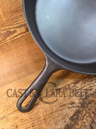 Absolutely Gorgeous. 1940’s #9 Griswold SBL (710 E) cast iron skillet. Unique Groove Handle - Skillet