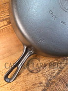 Absolutely Gorgeous. 1940’s #9 Griswold SBL (710 E) cast iron skillet. Unique Groove Handle - Skillet