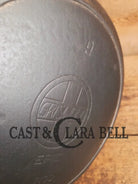 Almost Mint! Early 1910’s Griswold 710 D Cast Iron Skillet Large Block Slant Logo Ghostmark 9! - Skillet