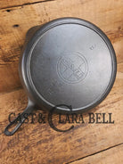 Almost Mint! Early 1910’s Griswold 710 F Cast Iron Skillet Large Block Slant Logo Ghostmark 9! Skillet