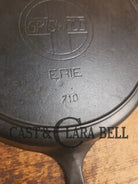 Almost Mint! Early 1910’s Griswold 710 F Cast Iron Skillet Large Block Slant Logo Ghostmark 9! Skillet