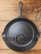 Almost Mint! Early 1910’s Griswold 710 F Cast Iron Skillet Large Block Slant Logo Ghostmark 9! Skillet