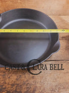 Almost Mint! Early 1910’s Griswold 710 F Cast Iron Skillet Large Block Slant Logo Ghostmark 9! Skillet