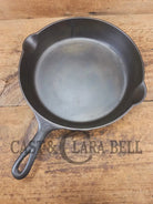 Almost Mint! Early 1910’s Griswold #9 Cast Iron Skillet Large Block Slant Logo ’Erie,’ 710 A - Skillet